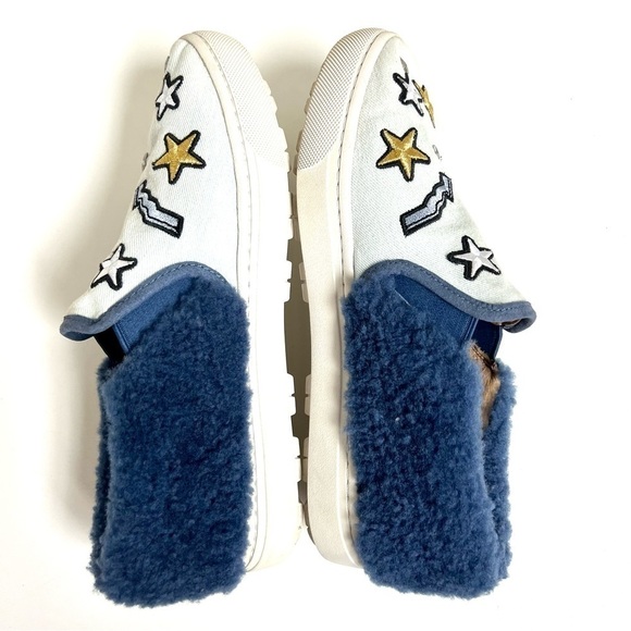 UGG PATCH IT SLIP ON BLEACH DENIM BLING SNEAKER SHOE US 9.5 women’s punky - Picture 4 of 9